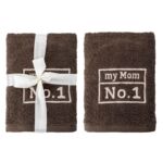 Ręcznik My Mom Nº 1 50 x 90 cm ciemnoszary