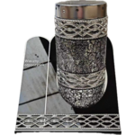 Znicz witraż akryl SZKA2 25 cm srebrny Ilumini