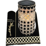 Znicz witraż VIP Premium solar SZKA12S 25 cm czarny Ilumini