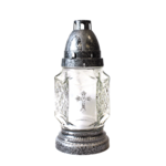 Znicz szklany 18,5 cm krzyż Z-04 mix