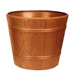 Doniczka drewnopodobna 19 cm terakota