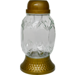 Znicz szklany solarny LA 532 SOL ZŁ 11,5 x 21 cm złoty