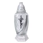 Znicz szklany 32,5 cm Z-50/B biały mix