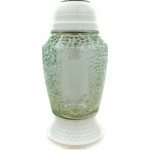 Znicz szklany solarny LA Z320 SOL B 10,5 x 20 cm biały