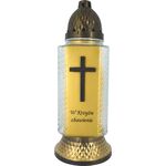 Znicz z aplikacją LA 364 INS ZL 11,5 x 29 cm złoty