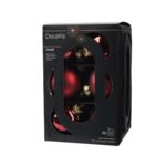 Bombki szklane mix bordo połysk/mat 6 cm 12 szt.