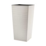 Doniczka FINEZJA dłuto 25 cm krem
