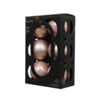 Bombka szklana mix połysk/mat śr. 8 cm różowa 6 szt.