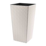 Doniczka FINEZJA RATTAN 19 cm krem
