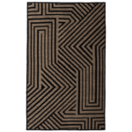 Dywan tkany Velesa 80 x 140 cm czarno-beżowy