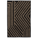 Dywan tkany Velesa 50 x 80 cm czarno-beżowy