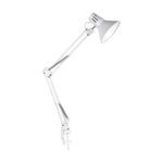 Lampa biurkowa WORKER biała E27 regulowana mocowana do blatu