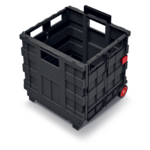 Składany wózek na kółkach Cart T 39,6 x 37 x 96 cm czarny