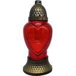 Znicz szklany serce LA 83 P 12,5 x 26 cm