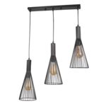 Lampa wisząca TIANA 3xE27 czarna GOLDLUX