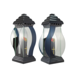 Znicz szklany Lampion napoleon LED 40 cm mix