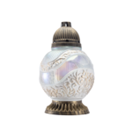 Znicz szklany W 27 33,5 cm złoty