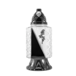 Znicz szklany Z 921B 34 cm srebrny