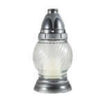 Znicz szklany Z 02 21 cm srebrny