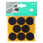 Podkladki filcowe 28 mm przyklejane brązowe 8 szt. suki