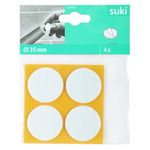 Podkladki filcowe 35 mm przyklejane białe 4 szt. suki