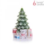 Świeca Xmas with gifts 9,5 x 15 cm zielony