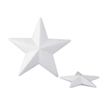 Zestaw 2 gwiazd styropianowych 15 x 15 x 2 cm biały
