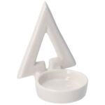 Choinka z ceramiki na tealight 8,5 cm biały do postawienia