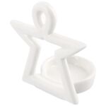 Aniołek z ceramiki na telight, 8,5 cm biały do postawienia