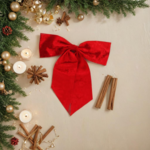 Kokarda aksamitna 56 cm czerwona