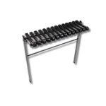 Ławka wkopywana na cmentarz PCV 14 żeberek składana