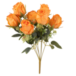 Kwiat sztuczny róża bukiet 45 cm herbaciany