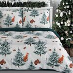 Komplet pościeli świątecznej Roland zimowy las 220 x 200 cm + 2 poszewki na poduszkę