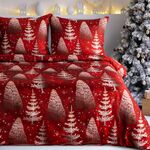 Komplet pościeli świątecznej Rubin choinki 220 x 200 cm + 2 poszewki na poduszkę