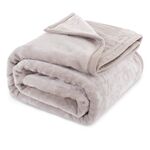 Koc Yasemin 160 x 200 cm akrylowy jednolity ciepły szary