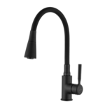 Bateria zlewozmywakowa HULA PLUS TREND z ruchomą 2-funkcyjną wylewką czarna Invena