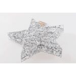 Dekoracja gwiazda 3D 15 LED 20 x 4 x 20 cm srebrny