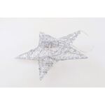 Dekoracja gwiazda 20 LED 30 x 8 x 30 cm srebrny