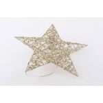 Dekoracja gwiazda 20 LED 30 x 8 x 30 cm złoty