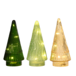 Choinka szklana LED na baterie mix 3 kolorów