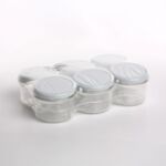 Komplet 6 słoików 235 ml+ zakrętka biała 6,5 cm