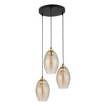 Lampa wisząca Sebo koło bursztynowy