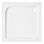 Brodzik akrylowy Victor Plus 80 x 80 cm kwadratowy biały Kerra