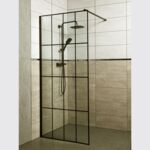 Kabina natryskowa walk-in Techno 100 czarny Kerra