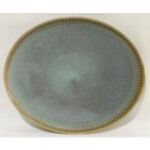 Talerz porcelanowy Reactive Sage deserowy 20,5 cm zielony