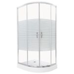 Kabina natryskowa Madera 100 x 80 cm lewa z brodzikiem Kerra