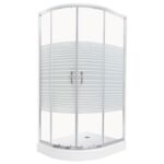 Kabina natryskowa Madera 100 x 80 cm prawa z brodzikiem Kerra