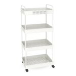 Regał na kółkach 1976 biały 4 kosze + 6 haczyków AWD INTERIOR