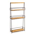 Regał 1935 trzypoziomowy czarny bambus AWD INTERIOR