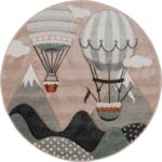 Dywan Bond Kids 120cm koło balony beżowo-zielony